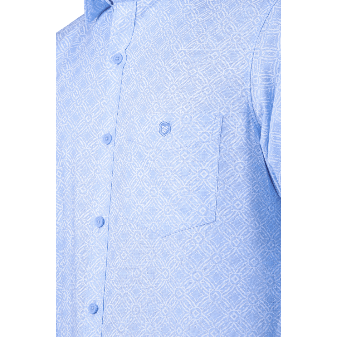 Pastel Blue Print Shirt