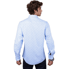 Pastel Blue Print Shirt