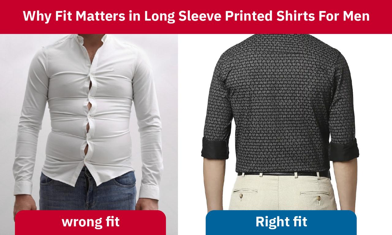 Long Sleeve Printed Shirts For Men